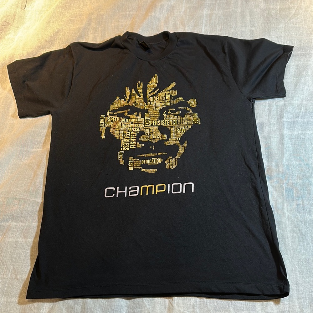 Men’s Vintage Manny Pacquiao chaMPion Short sleeve graphic tee black sz XL